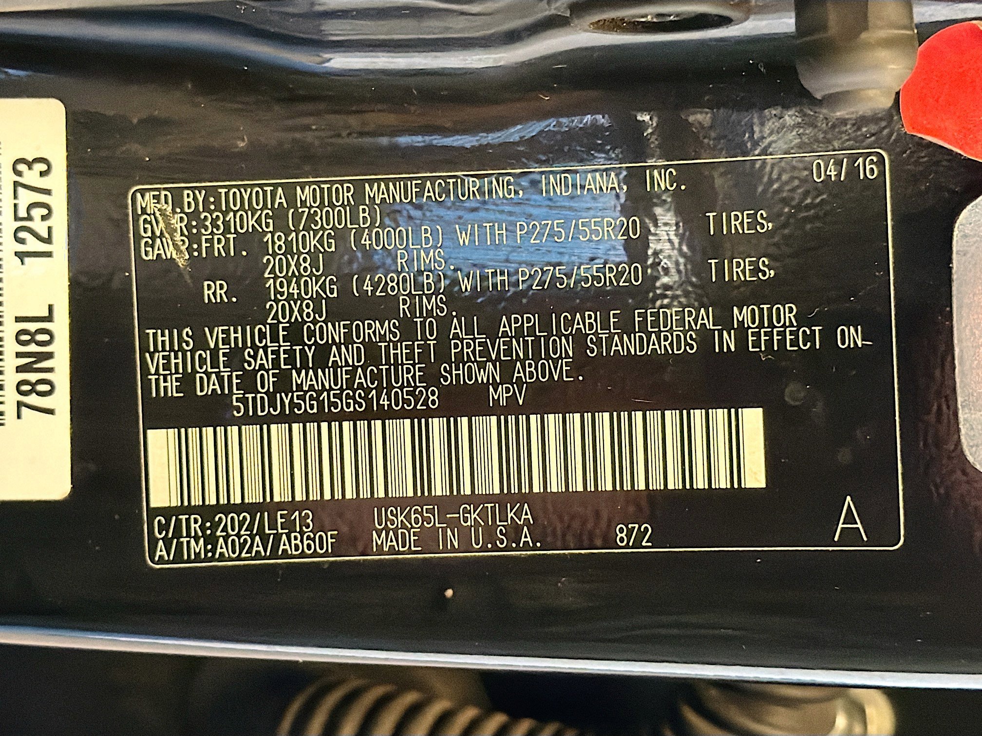 Used 2016 Toyota Sequoia Limited w/ Safety & Convenience Package image 12