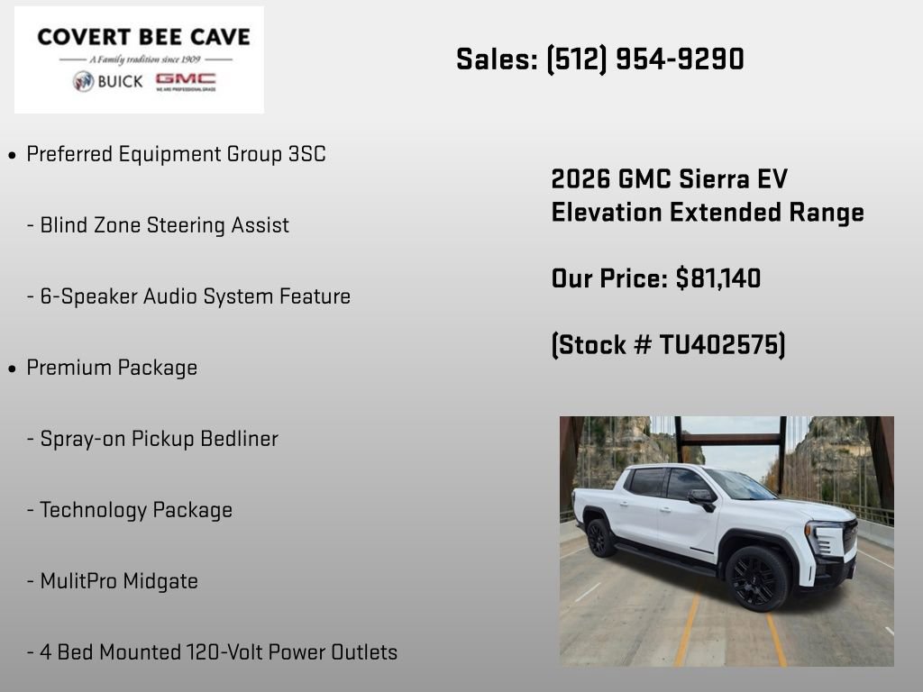New 2026 GMC Sierra EV Elevation w/ Premium Package AWD/4WD image 12