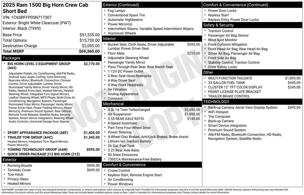 New 2025 RAM 1500 Big Horn AWD/4WD image 6