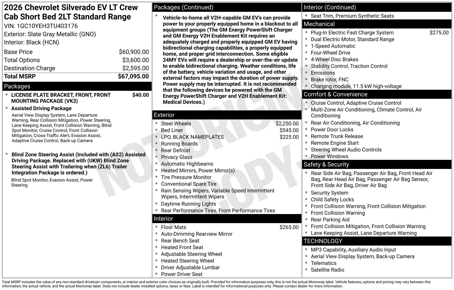 New 2026 Chevrolet Silverado EV LT image 3