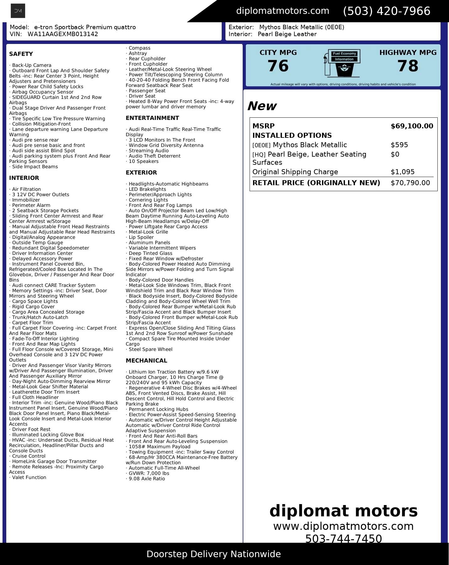 Used 2021 Audi e-tron Premium w/ Towing Package image 2