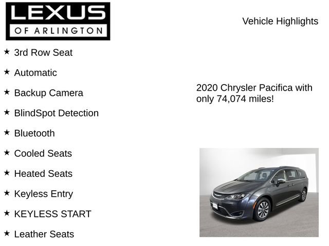Used 2020 Chrysler Pacifica Limited w/ Advanced Safetytec Group FWD image 7