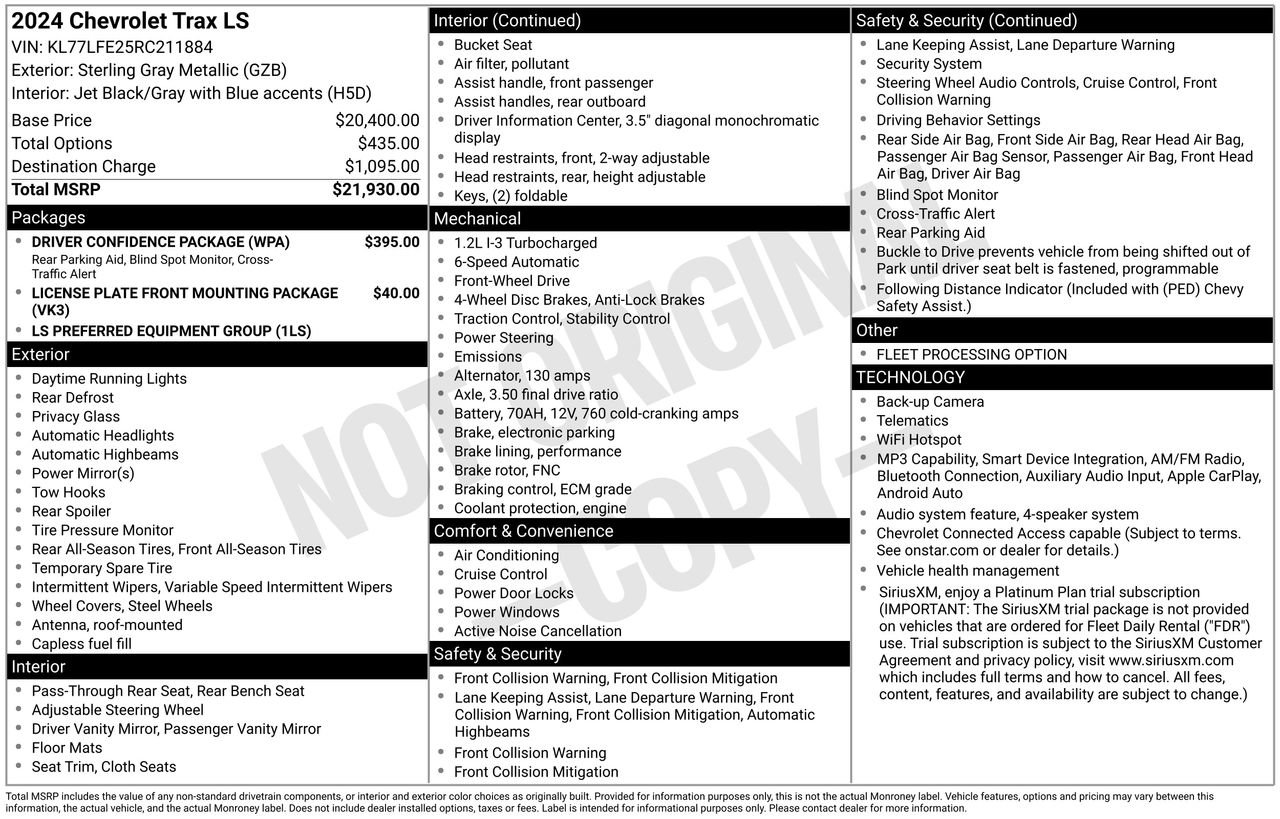 Used 2024 Chevrolet Trax LS w/ Driver Confidence Package FWD image 5