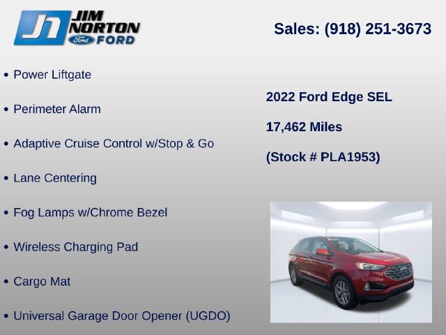 Certified 2022 Ford Edge SEL w/ Convenience Package AWD/4WD image 16