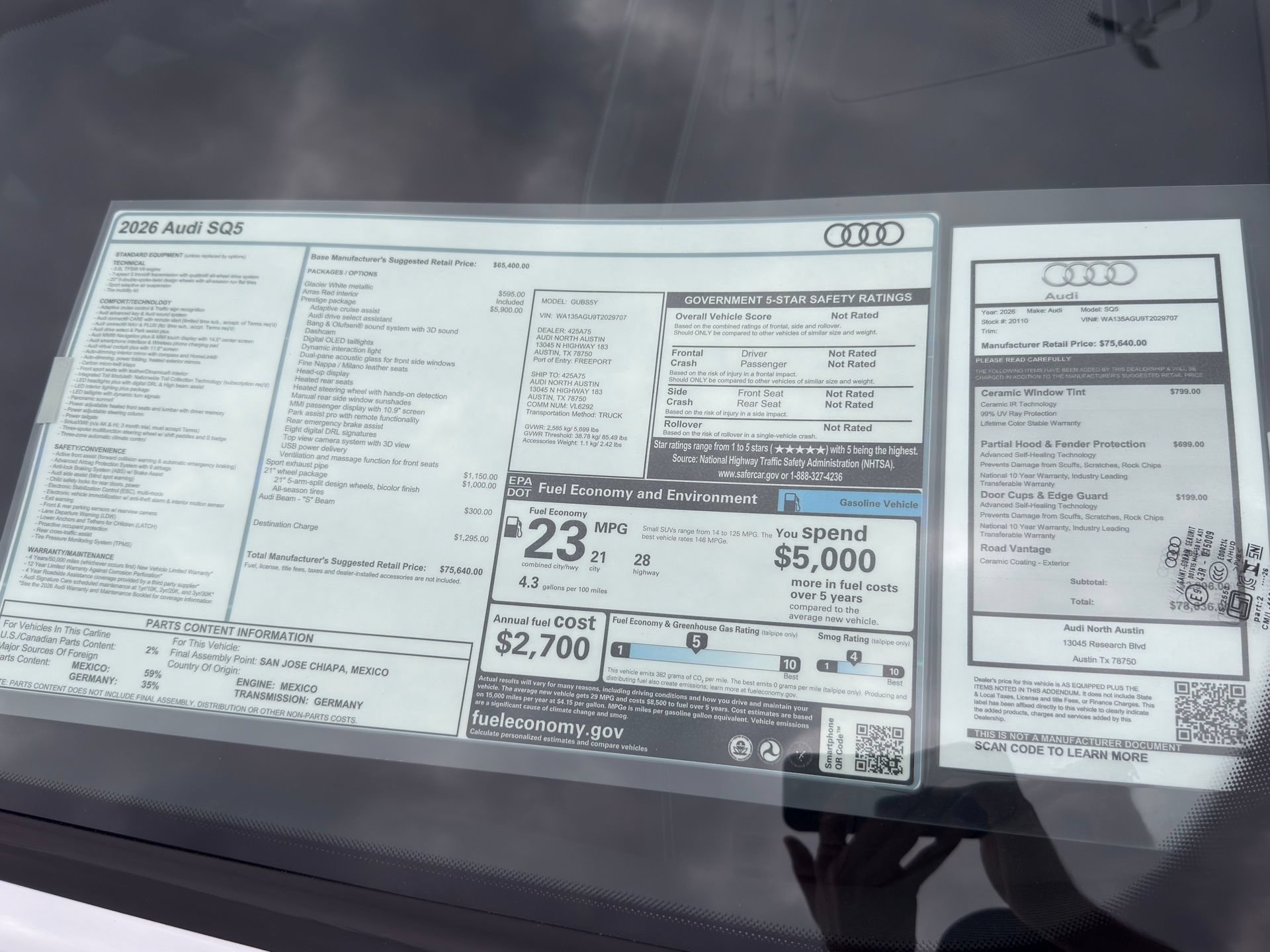 New 2026 Audi SQ5 Prestige AWD/4WD image 2