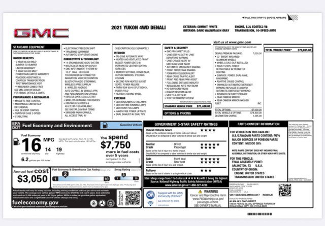 Used 2021 GMC Yukon Denali w/ Denali Premium Package image 37