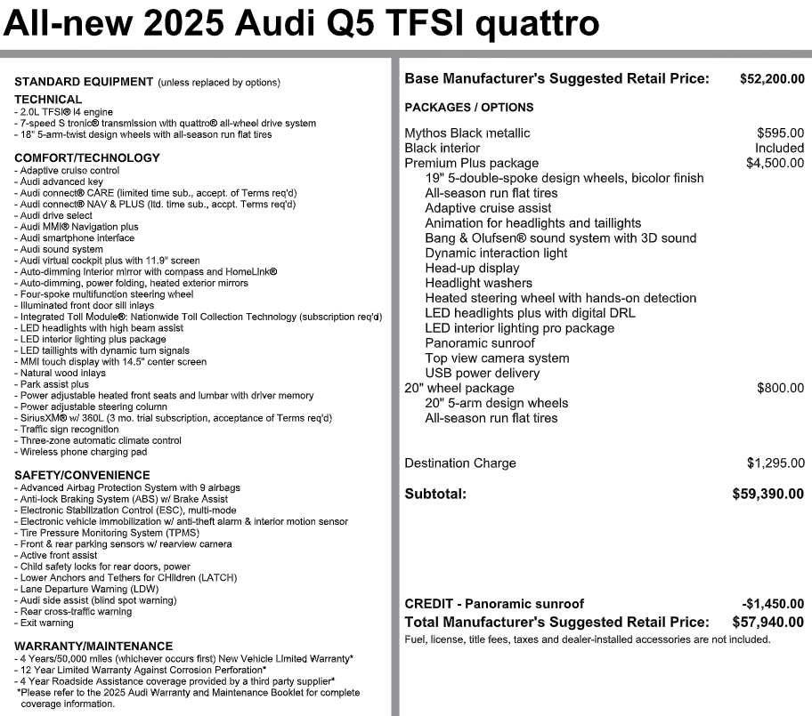 Used 2025 Audi Q5 Premium Plus AWD/4WD image 3