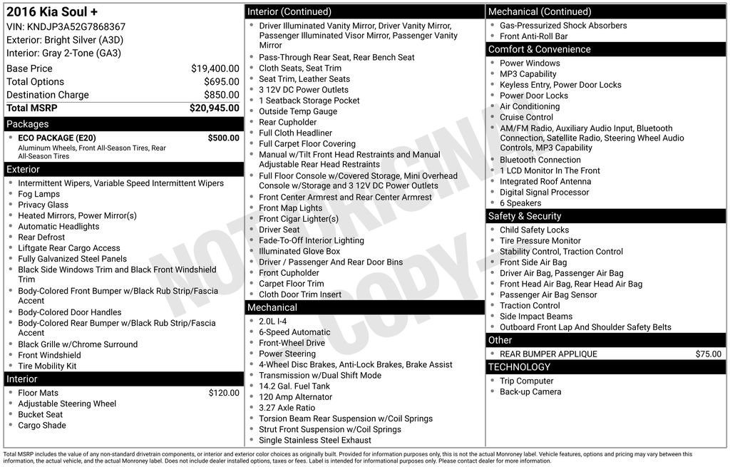 Used 2016 Kia Soul + w/ Eco Package FWD image 18