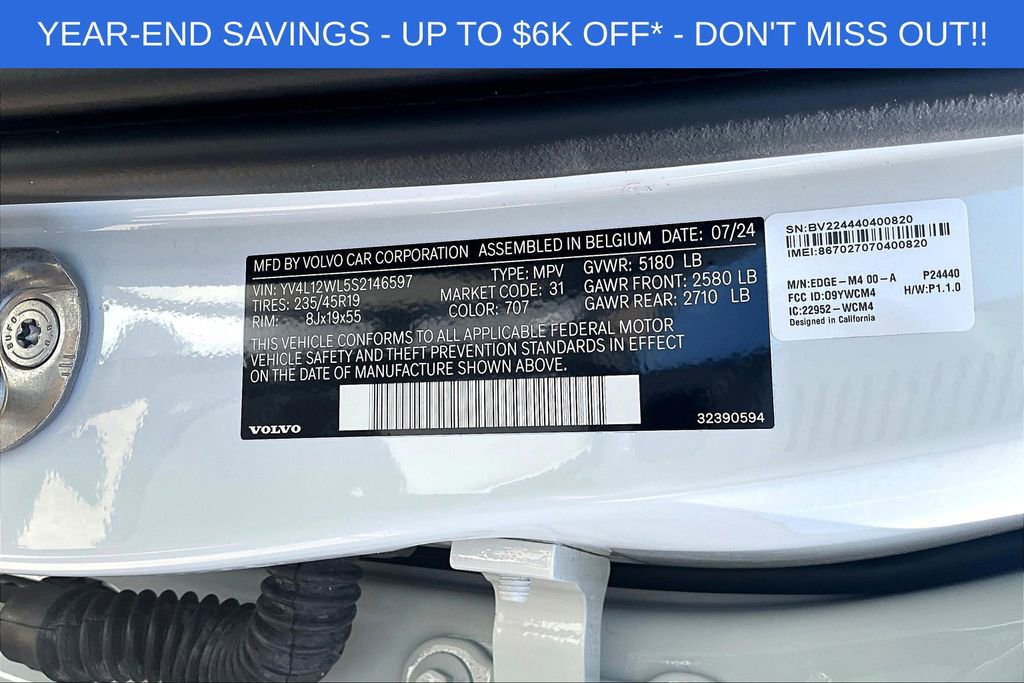 New 2025 Volvo V60 B5 Cross Country Ultra w/ Protection Package Premier image 27