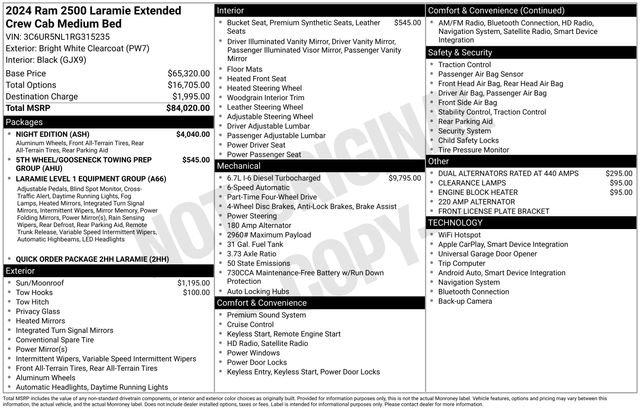 Used 2024 RAM 2500 Laramie w/ Night Edition image 18