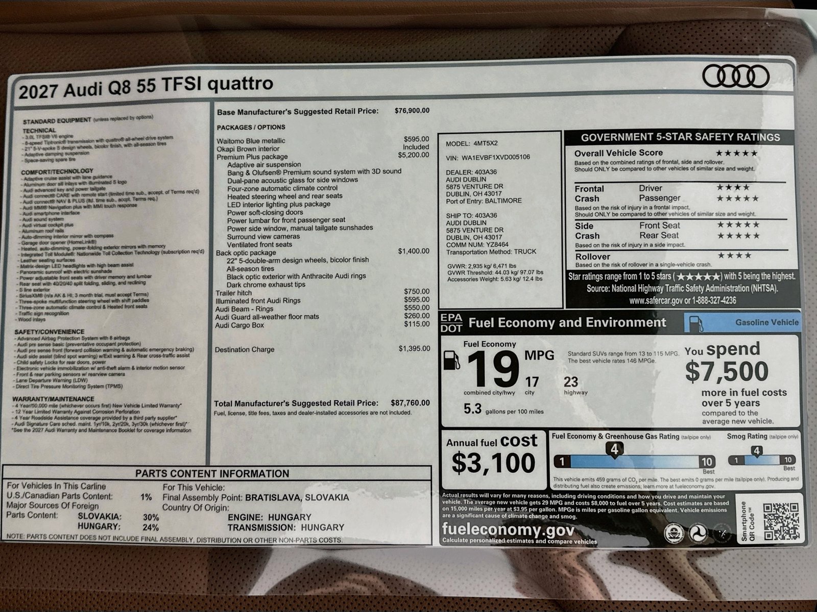 New 2027 Audi Q8 Premium Plus AWD/4WD image 49