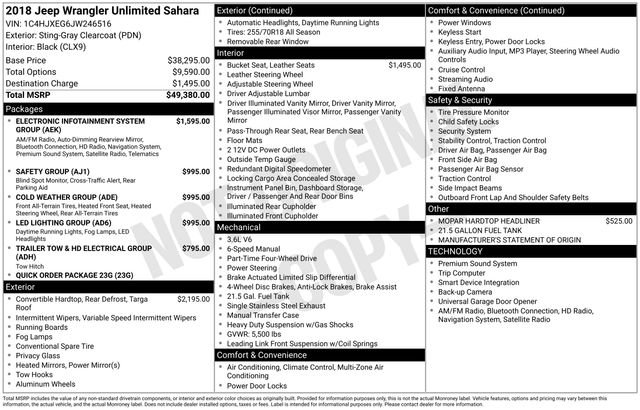 Used 2018 Jeep Wrangler Unlimited Sahara image 32