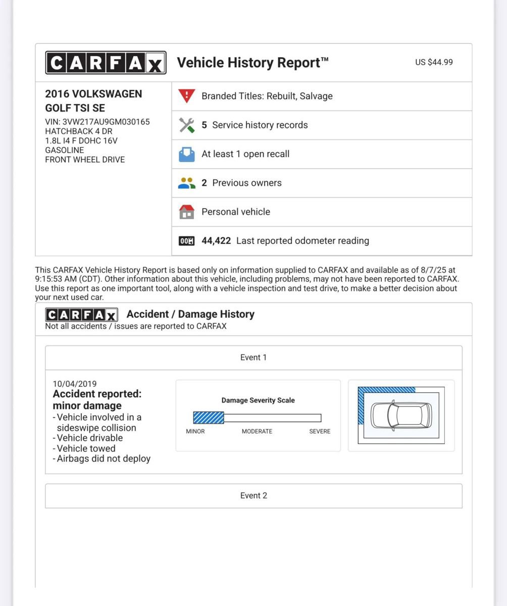 Used 2016 Volkswagen Golf SE image 38