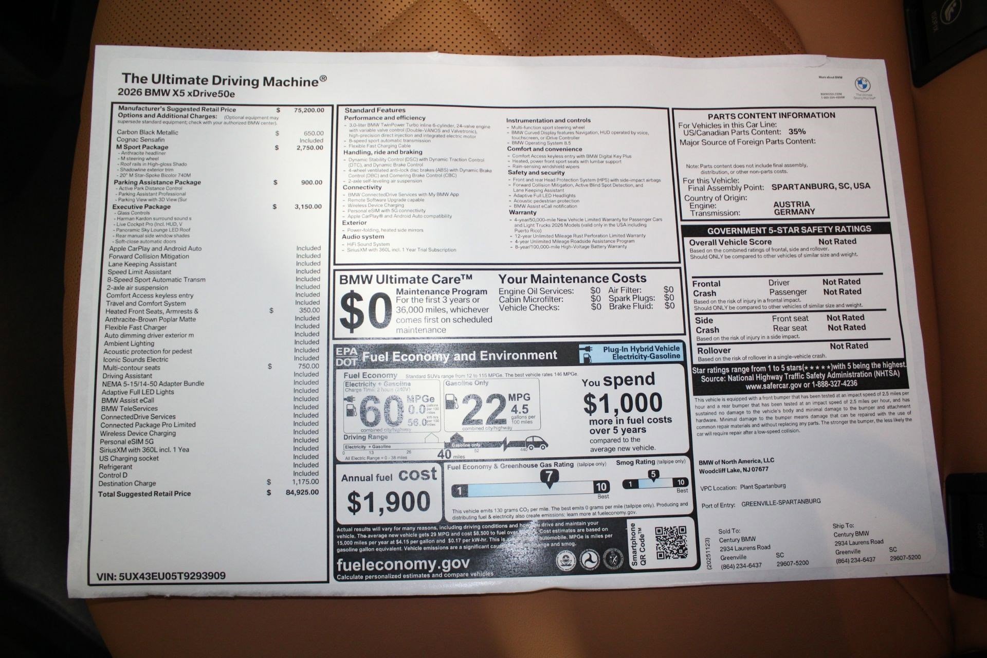 New 2026 BMW X5 xDrive50e w/ Executive Package AWD/4WD image 20