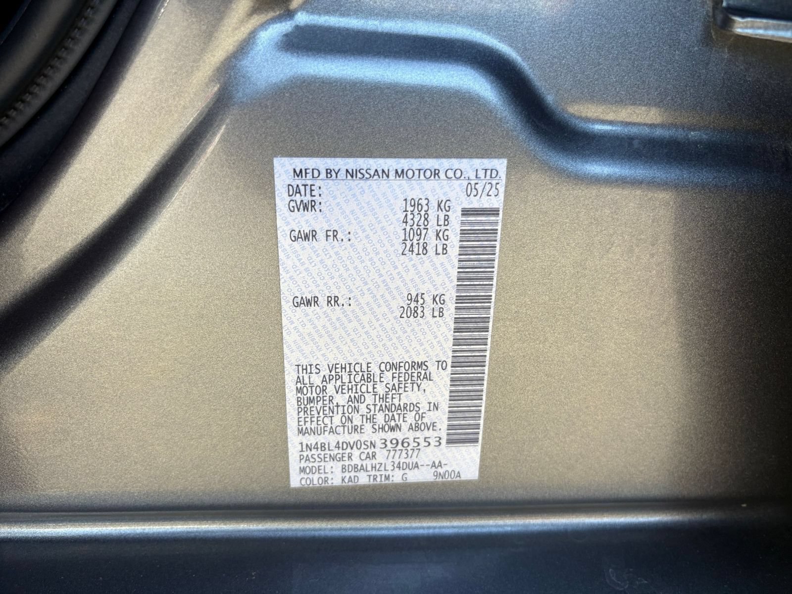 Used 2025 Nissan Altima 2.5 SV FWD image 30