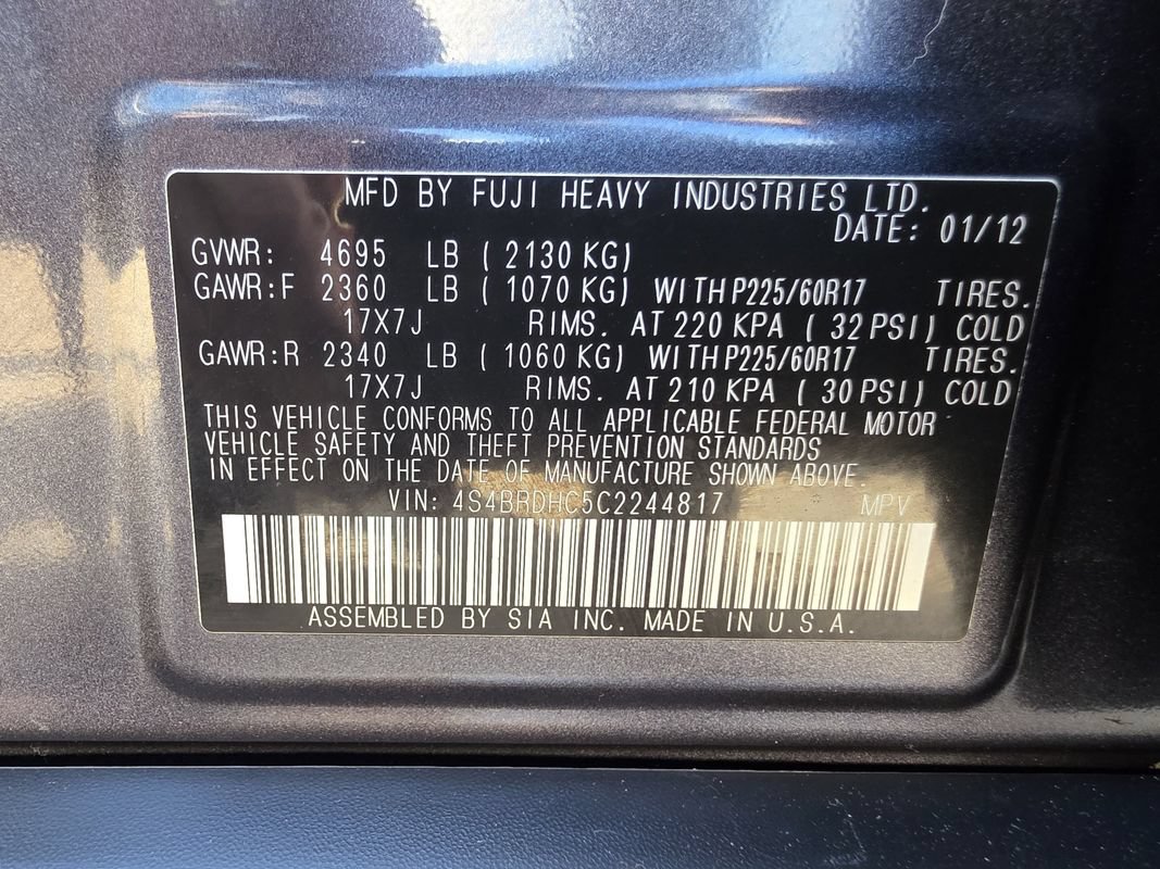 Used 2012 Subaru Outback 3.6R Premium AWD/4WD image 36