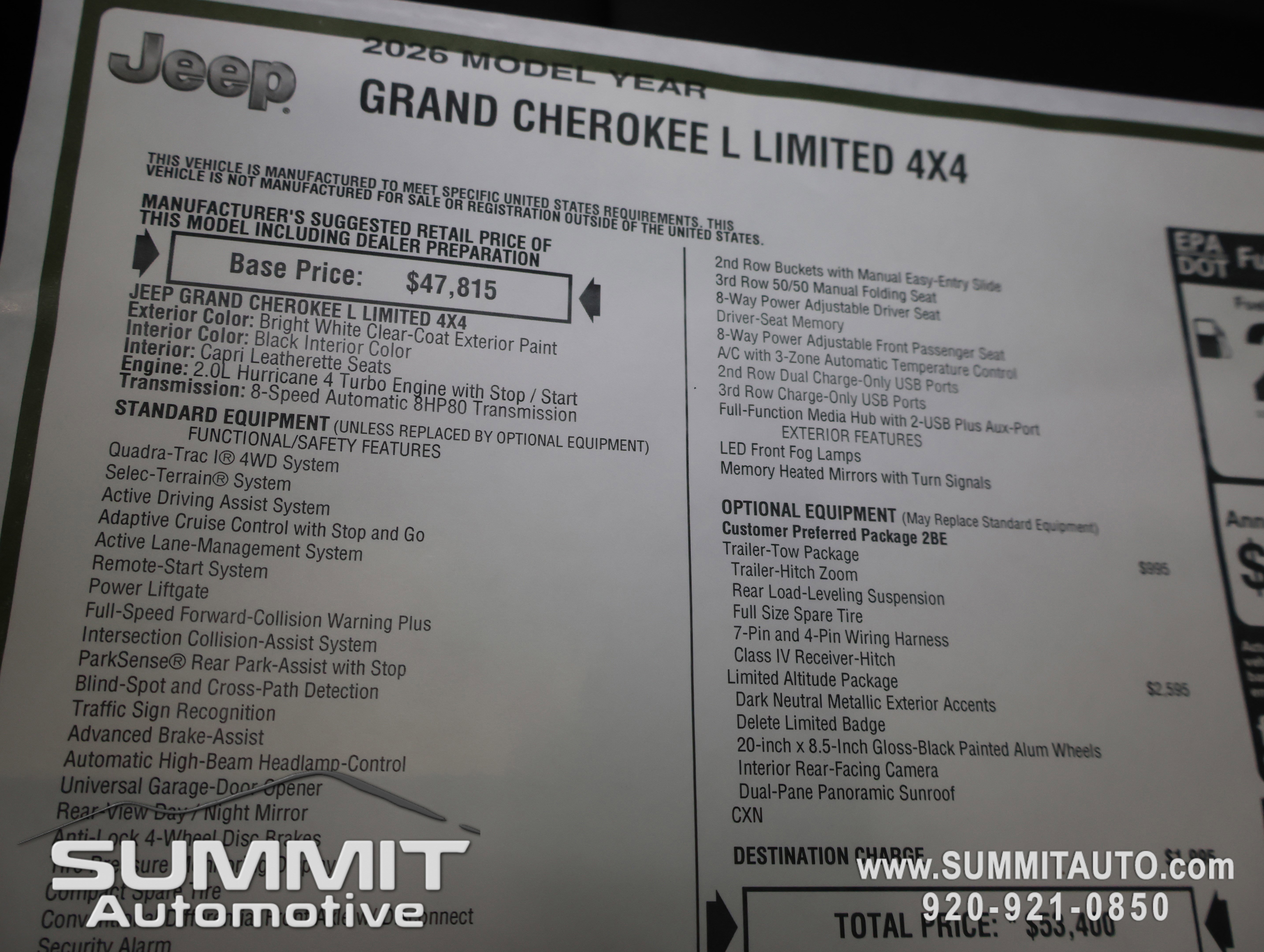New 2026 Jeep Grand Cherokee L Limited image 40