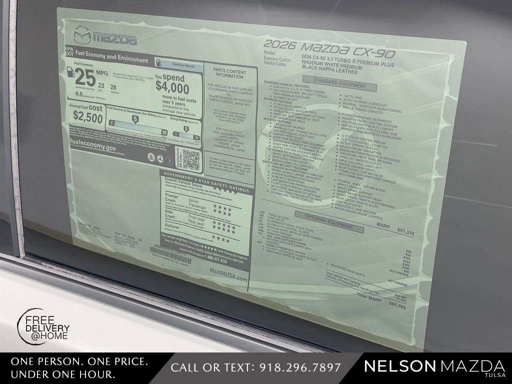 New 2026 MAZDA CX-90 3.3 Turbo S w/ Premium Plus image 17