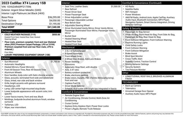 Used 2023 Cadillac XT4 Luxury w/ Cold Weather Package image 28