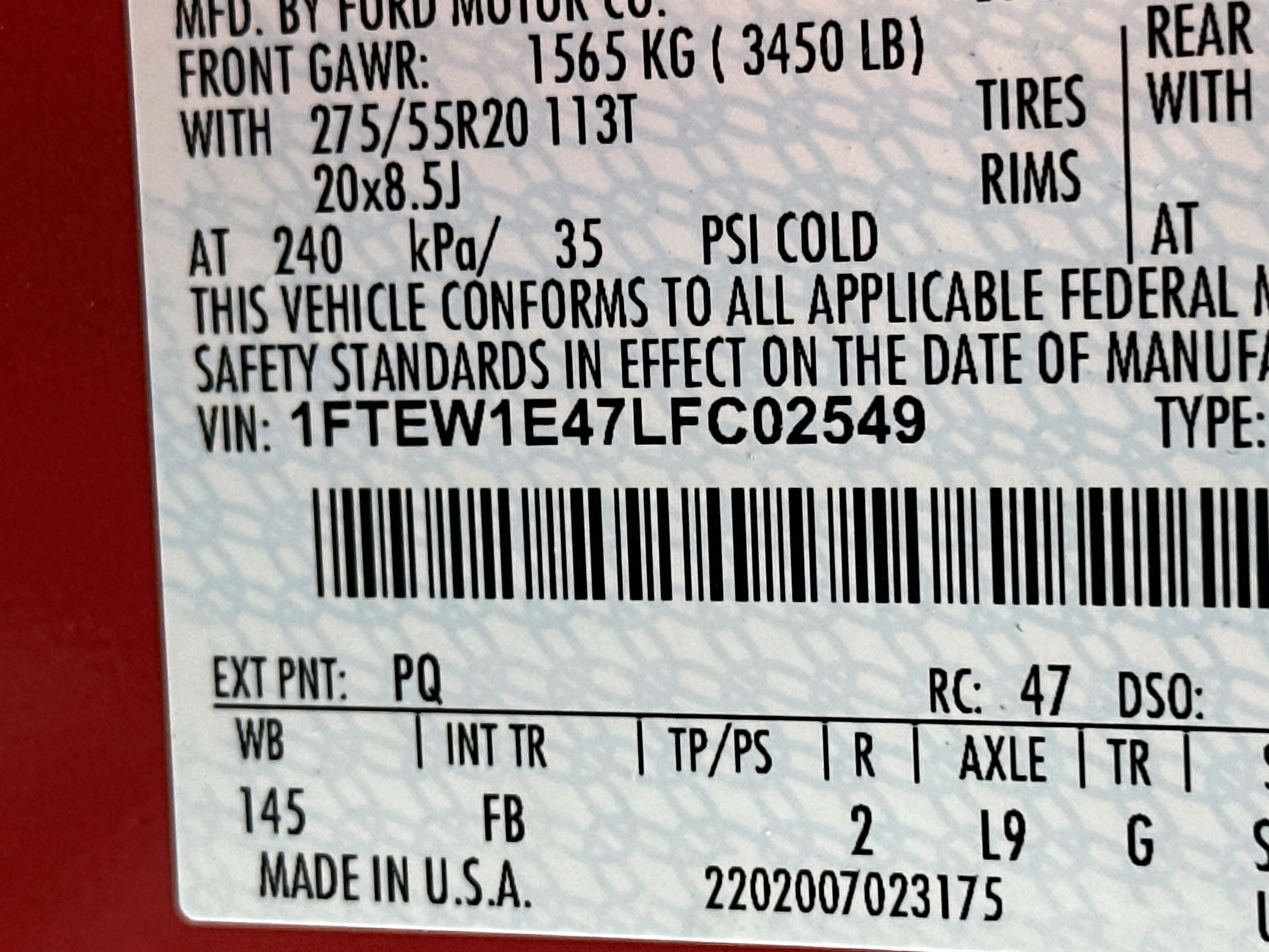 Used 2020 Ford F150 XLT w/ Equipment Group 302A Luxury image 32