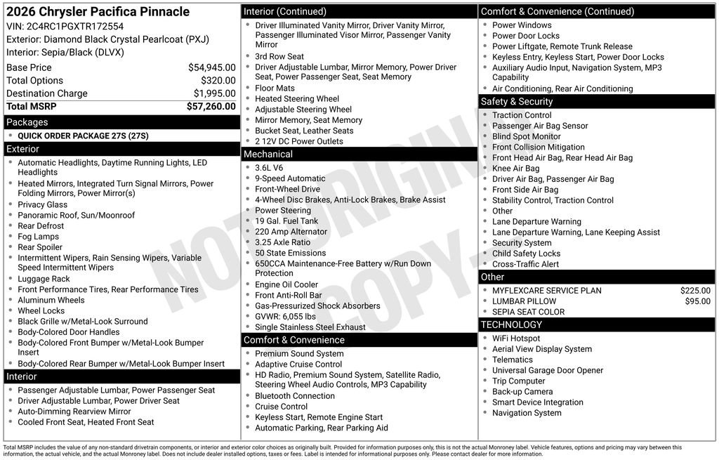 New 2026 Chrysler Pacifica Pinnacle image 6