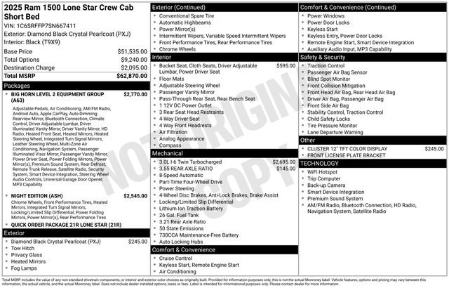 Used 2025 RAM 1500 Lone Star AWD/4WD image 17