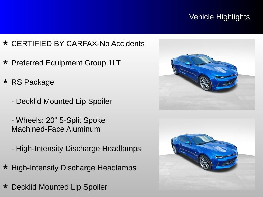 Used 2017 Chevrolet Camaro LT w/ RS Package RWD image 4