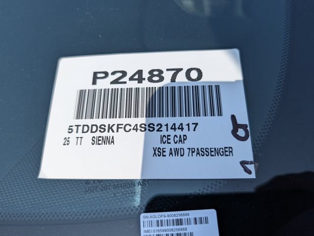 Used 2025 Toyota Sienna XSE w/ XSE Plus Package AWD/4WD image 38