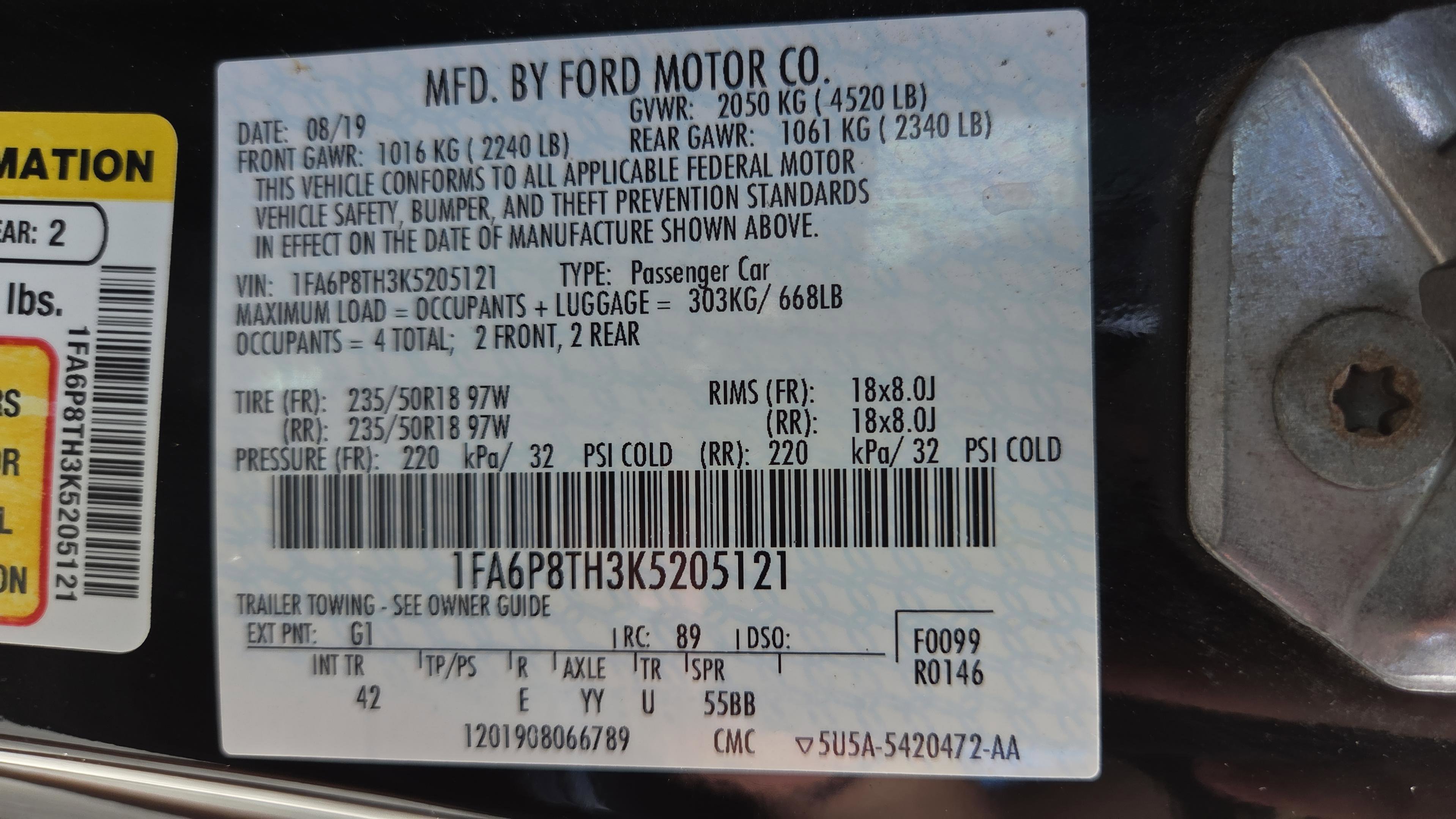 Used 2019 Ford Mustang Premium w/ Ford Safe & Smart Package RWD image 16