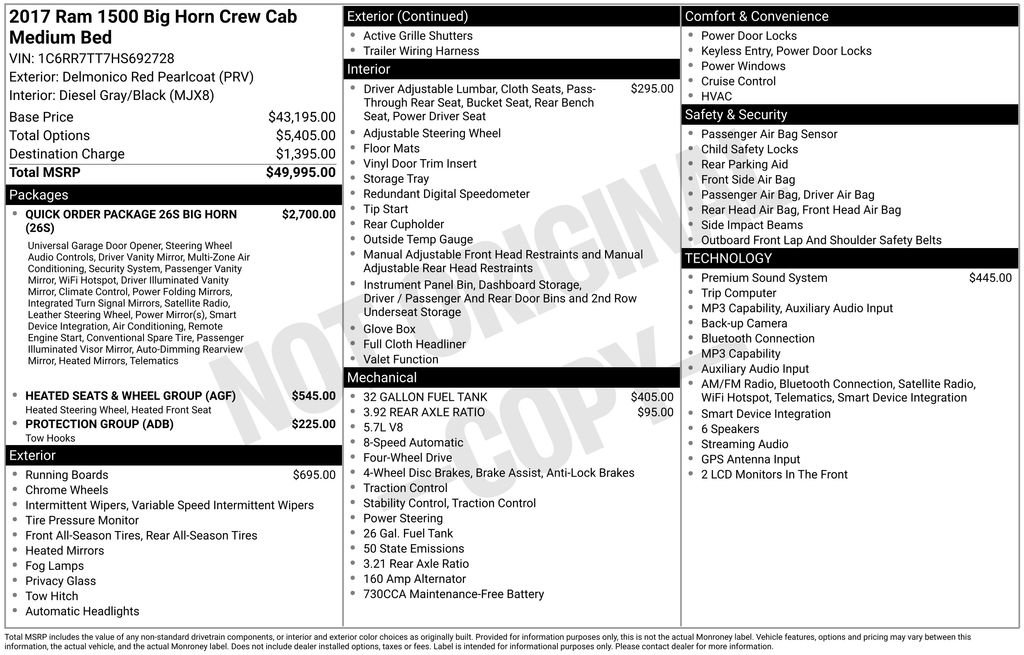 Certified 2017 RAM 1500 Big Horn image 7