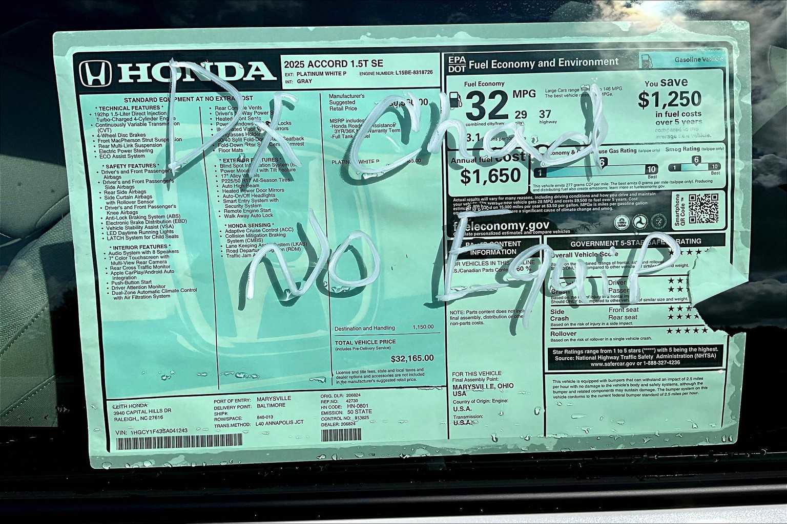 New 2025 Honda Accord SE image 18