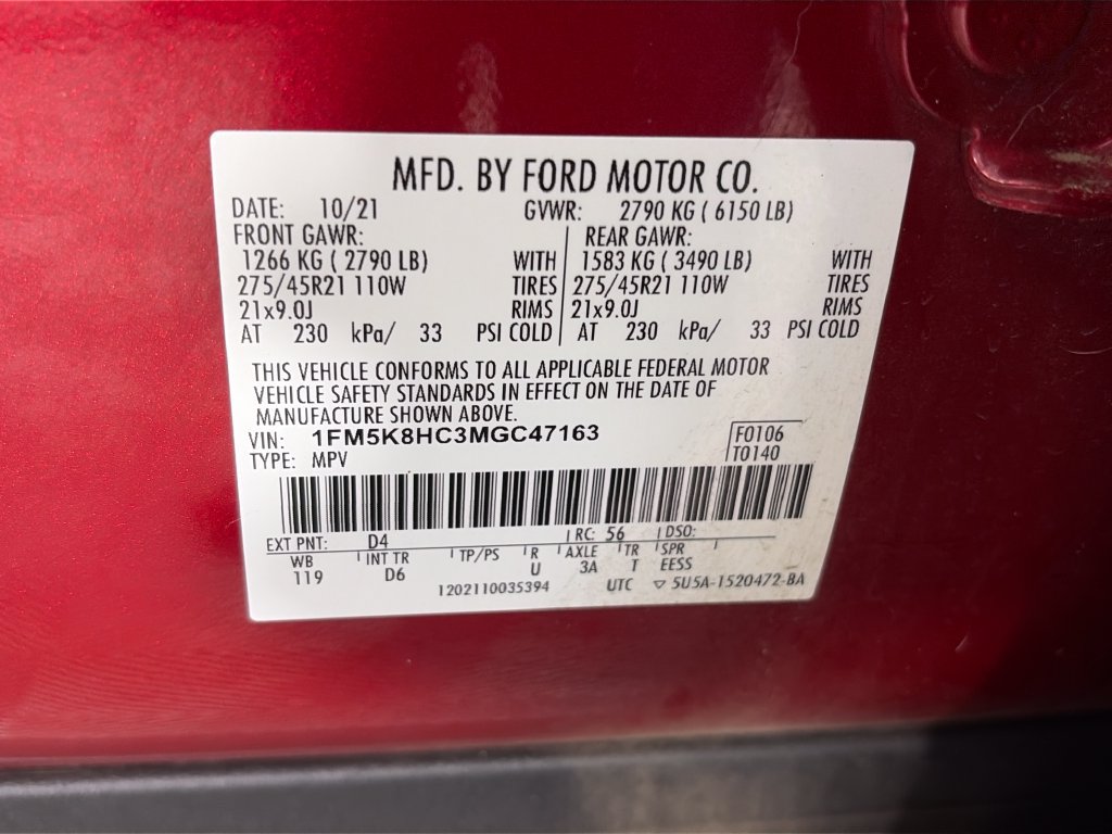 Certified 2021 Ford Explorer Platinum w/ Equipment Group 601A AWD/4WD image 9