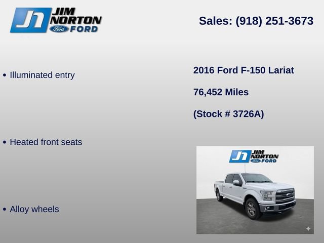 Used 2016 Ford F150 Lariat w/ Equipment Group 502A Luxury AWD/4WD image 13