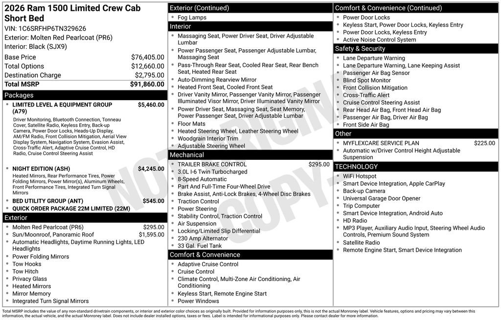 Used 2026 RAM 1500 Limited AWD/4WD image 44