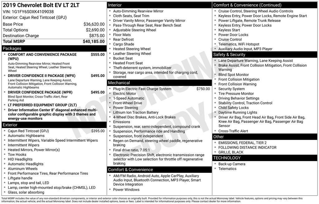 Used 2019 Chevrolet Bolt LT image 28