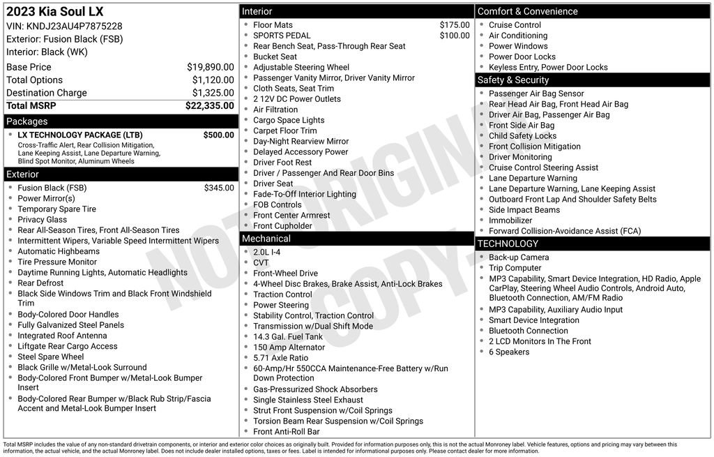 Used 2023 Kia Soul LX w/ LX Technology Package FWD image 2