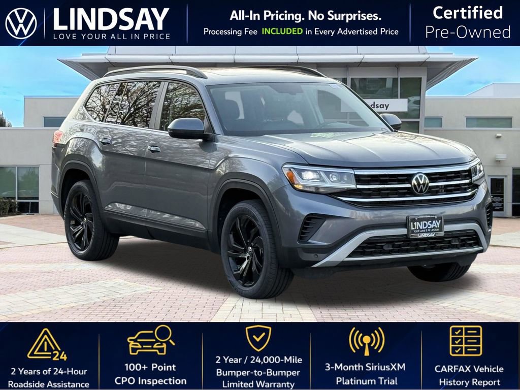 Certified 2022 Volkswagen Atlas SE w/ Panoramic Sunroof Package
