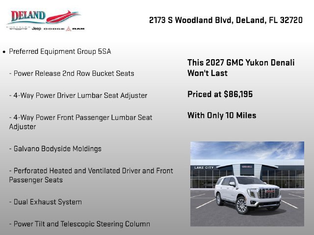 New 2027 GMC Yukon Denali w/ Denali Reserve Package RWD image 7