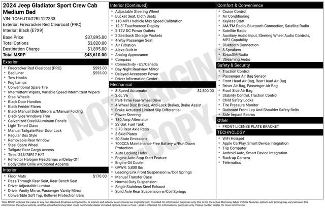 Used 2024 Jeep Gladiator Sport image 26