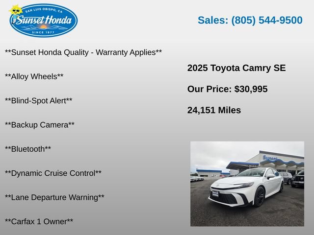 Used 2025 Toyota Camry SE FWD image 5