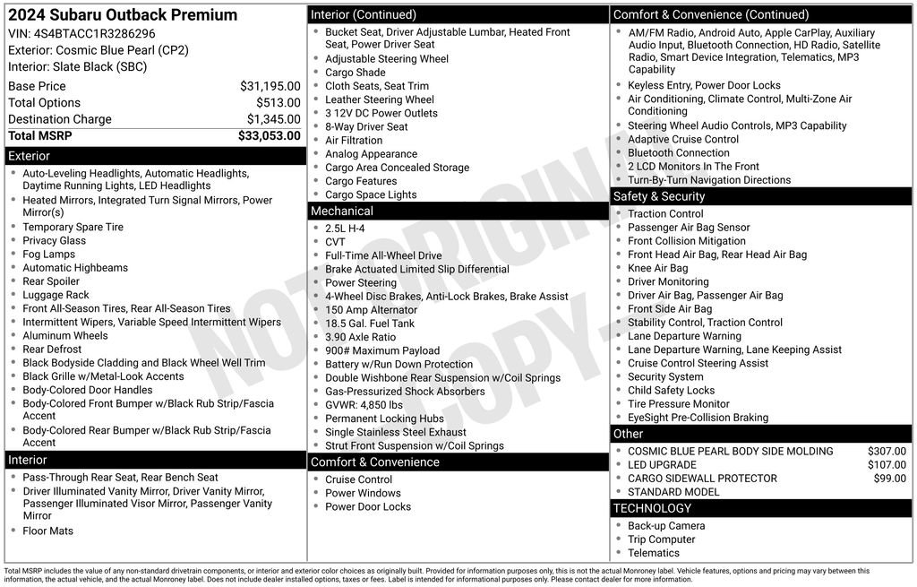 Used 2024 Subaru Outback Premium image 32