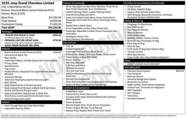 Used 2020 Jeep Grand Cherokee Limited w/ Trailer Tow Group IV image 30