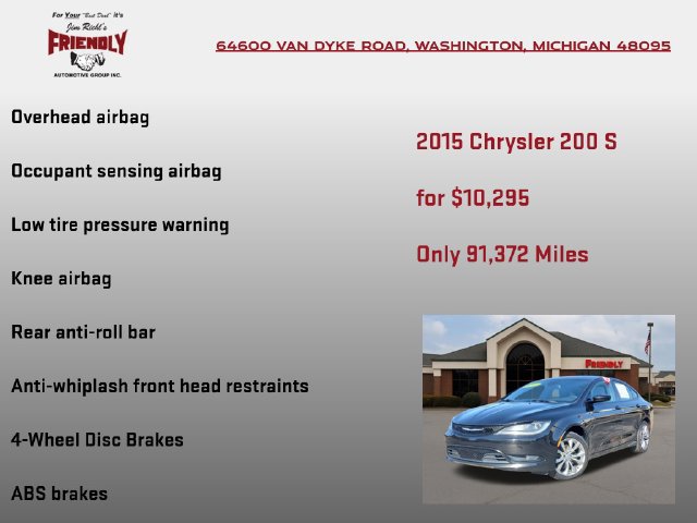 Used 2015 Chrysler 200 S w/ Comfort Group FWD image 25