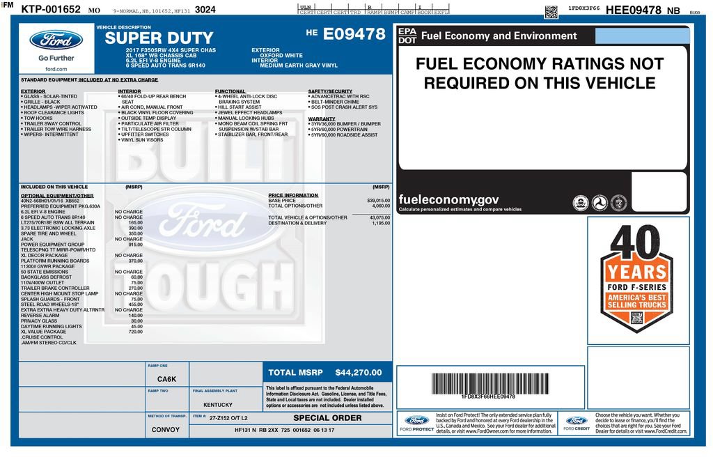 Used 2017 Ford F350 XL w/ Power Equipment Group AWD/4WD image 15