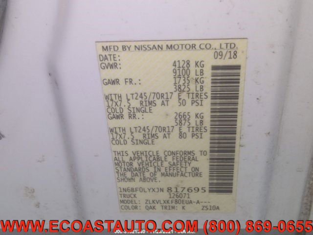 Used 2018 Nissan NV 2500 SV w/ Navigation Package image 10