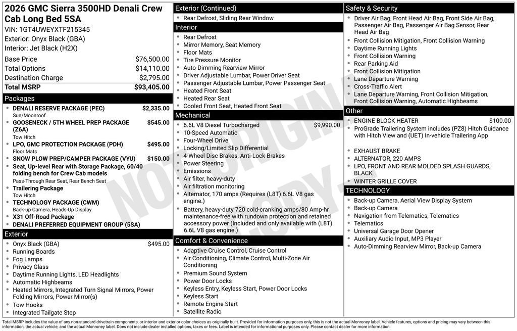 New 2026 GMC Sierra 3500 Denali w/ Denali Reserve Package AWD/4WD image 41