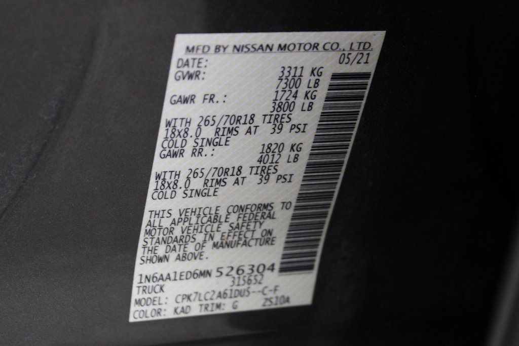 Used 2021 Nissan Titan SV w/ SV Convenience Package image 50