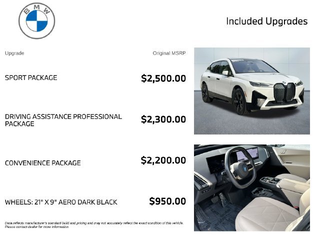 Certified 2024 BMW iX xDrive50 w/ Sport Package AWD/4WD image 3