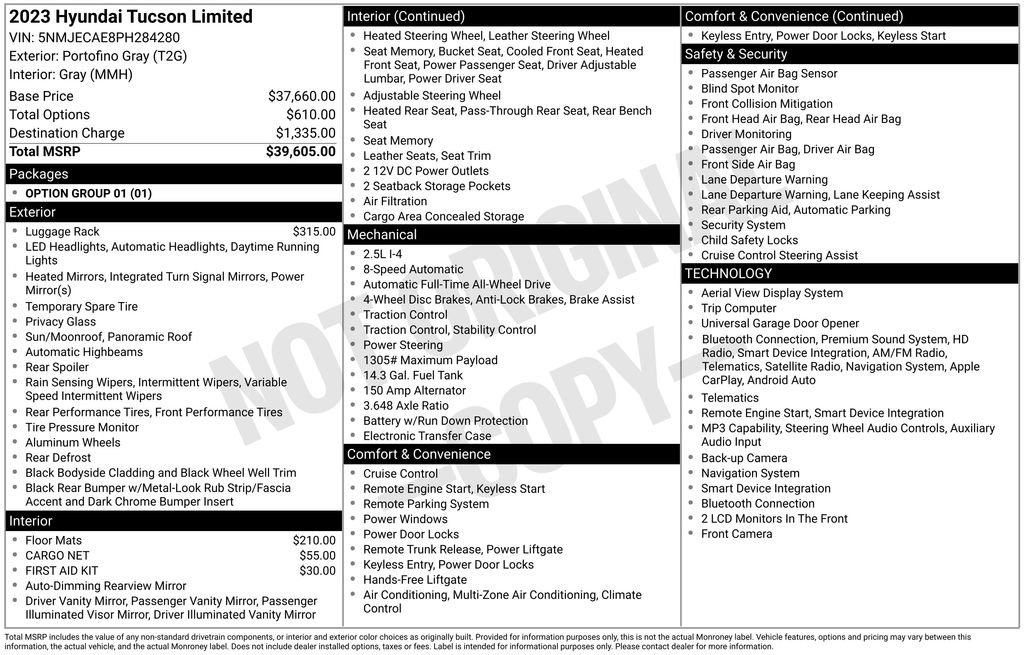 Used 2023 Hyundai Tucson Limited AWD/4WD image 41