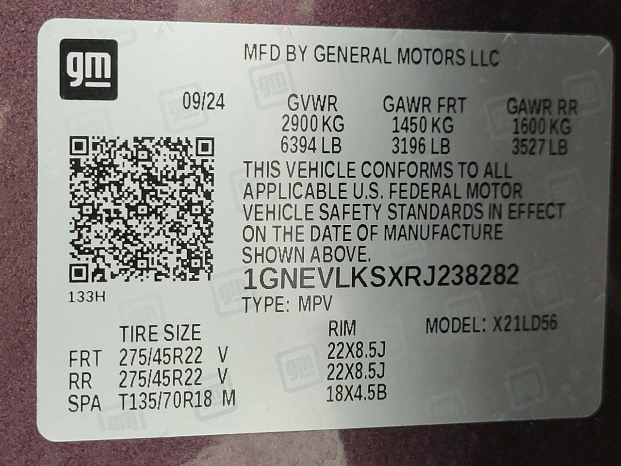 Certified 2024 Chevrolet Traverse RS AWD/4WD image 30